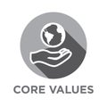 Company Core Values Outline Icons for Websites or Infographics Royalty Free Stock Photo