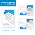 Company Corporate Bi fold Brochure Template Design