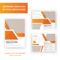 Company Corporate Bi fold Brochure Template Design