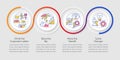 Company corporate hierarchy structure infographics circles sequence