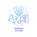 Company culture blue gradient concept icon