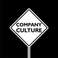 Company Culture concept isolated on black background Royalty Free Stock Photo