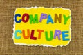 Company culture leadership shared teamwork values team unity trust Royalty Free Stock Photo