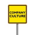 Company Culture modern yellow road sign Royalty Free Stock Photo