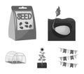 Company, ecology, and other web icon in monochrome style. Husks, fines, garden icons in set collection.