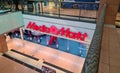 Company Emblem of the german electronic store named MediaMarkt in a big shopping mall