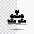 Company, employee, group, people, team Glyph Icon on Transparent Background. Black Icon