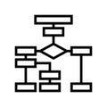 company employee hierarchy line icon vector illustration