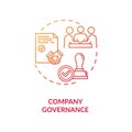 Company governance concept icon