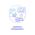 Company governance concept icon