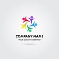 Company group team color logo concept template