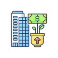 Company growth RGB color icon Royalty Free Stock Photo