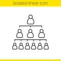 Company hierarchy concept linear icon