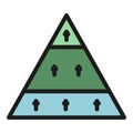 Company hierarchy icon color outline vector Royalty Free Stock Photo
