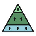 Company hierarchy icon color outline vector