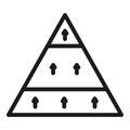 Company hierarchy icon, outline style