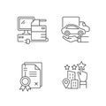 Company image linear icons set