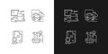 Company image linear icons set for dark and light mode Royalty Free Stock Photo