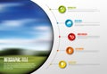 Company Infographic timeline report template with big photo placeholder