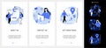 Company information mobile app UI kit.