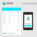 Company Invoice design with creative design vector