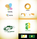 Company logo design elements icon set Royalty Free Stock Photo