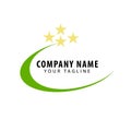 The company logo with four stars concept