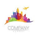 Company Logo Vector City Town Icon for Branding Real Estate Symbol Building and Apartment Rent Concept Sign with Royalty Free Stock Photo