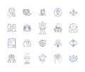 Company managers outline icons collection. Executives, Directors, CEOs, Supervisors, Controllers, Officers, Coordinators