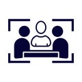 Company meeting, conference, colleagues, coworkers, online meeting, Board of directors icon Royalty Free Stock Photo