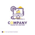 Company Name Logo Design For Analytics, chart, seo, web, Setting Royalty Free Stock Photo