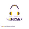 Company Name Logo Design For Audio, headphone, headphones, monit Royalty Free Stock Photo