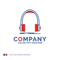 Company Name Logo Design For Audio, headphone, headphones, monit Royalty Free Stock Photo