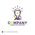 Company Name Logo Design For awards, game, sport, trophies, winn Royalty Free Stock Photo