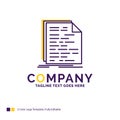 Company Name Logo Design For Code, coding, doc, programming, scr Royalty Free Stock Photo