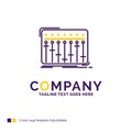 Company Name Logo Design For Console, dj, mixer, music, studio Royalty Free Stock Photo