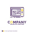 Company Name Logo Design For Console, dj, mixer, music, studio Royalty Free Stock Photo