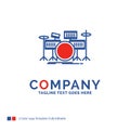 Company Name Logo Design For drum, drums, instrument, kit, music