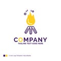 Company Name Logo Design For fire, flame, bonfire, camping, camp Royalty Free Stock Photo