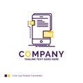 Company Name Logo Design For frontend, interface, mobile, phone