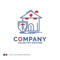 Company Name Logo Design For insurance, home, house, casualty, p