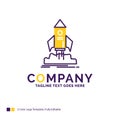 Company Name Logo Design For launch, startup, ship, shuttle, mis Royalty Free Stock Photo