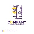 Company Name Logo Design For measure, caliper, calipers, physics Royalty Free Stock Photo