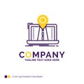 Company Name Logo Design For Navigation, Map, System, GPS, Route Royalty Free Stock Photo