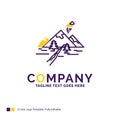 Company Name Logo Design For rocks, hill, landscape, nature, mou