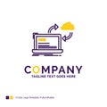Company Name Logo Design For sync, processing, data, dashboard
