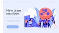 New team members concept landing page