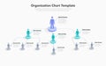 Company organization chart template with place for your content Royalty Free Stock Photo