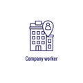 In-Company and Outsource Icon with freelancing or hiring imagery Royalty Free Stock Photo