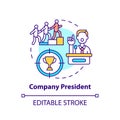 Company president concept icon